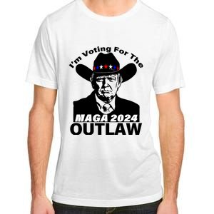 Im Voting For The Outlaw Funny Trump Maga 2024 Adult ChromaSoft Performance T-Shirt