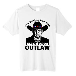 Im Voting For The Outlaw Funny Trump Maga 2024 Tall Fusion ChromaSoft Performance T-Shirt