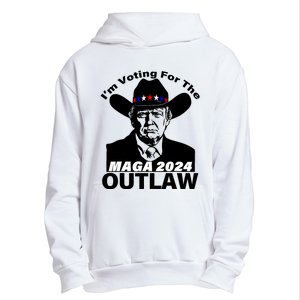 Im Voting For The Outlaw Funny Trump Maga 2024 Urban Pullover Hoodie