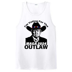 Im Voting For The Outlaw Funny Trump Maga 2024 PosiCharge Competitor Tank