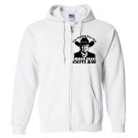 Im Voting For The Outlaw Funny Trump Maga 2024 Full Zip Hoodie