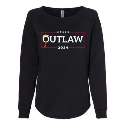 Im Voting For The Outlaw The Convicted Felon Funny Trump Womens California Wash Sweatshirt