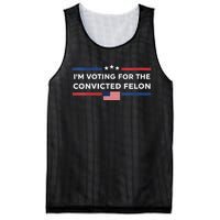 Im Voting For Convicted Felon Us Flag Trump 2024 Mesh Reversible Basketball Jersey Tank