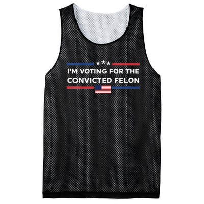 Im Voting For Convicted Felon Us Flag Trump 2024 Mesh Reversible Basketball Jersey Tank