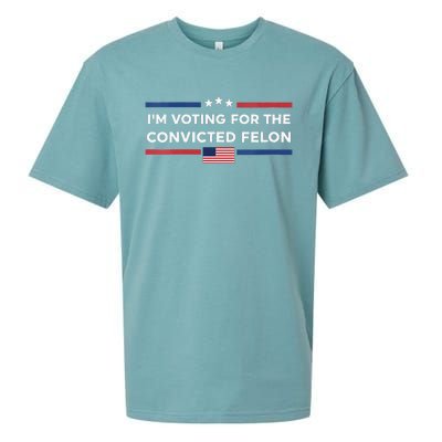 Im Voting For Convicted Felon Us Flag Trump 2024 Sueded Cloud Jersey T-Shirt