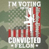 Im Voting For The Convicted Felon We The People Usa Flag Legacy Tie Dye Trucker Hat
