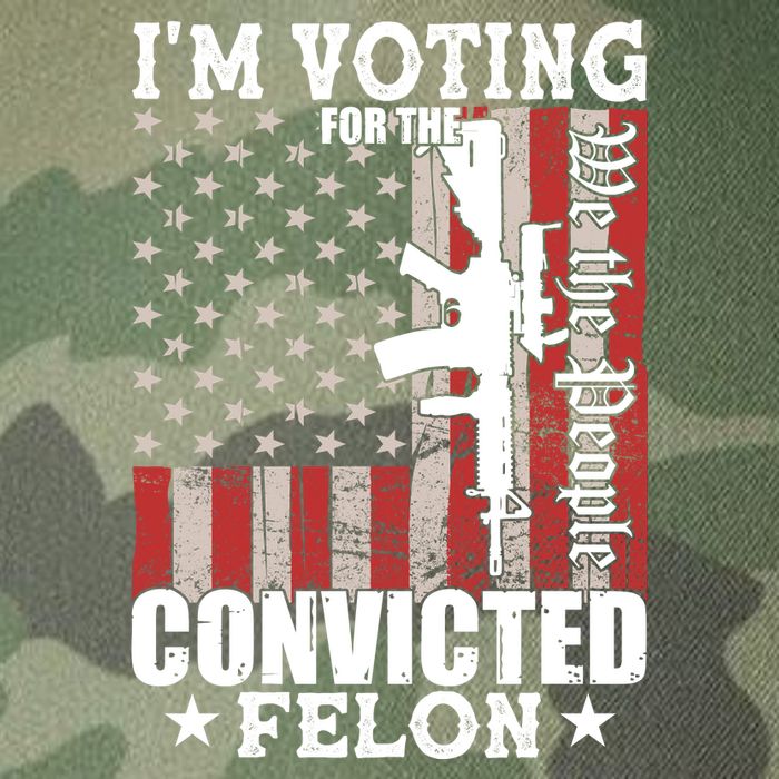 Im Voting For The Convicted Felon We The People Usa Flag Legacy Tie Dye Trucker Hat