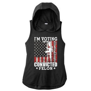 Im Voting For The Convicted Felon We The People Usa Flag Ladies PosiCharge Tri-Blend Wicking Draft Hoodie Tank