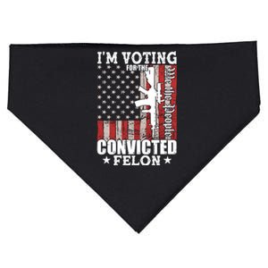 Im Voting For The Convicted Felon We The People Usa Flag USA-Made Doggie Bandana