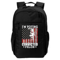 Im Voting For The Convicted Felon We The People Usa Flag Backpack