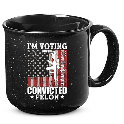 Im Voting For The Convicted Felon We The People Usa Flag 15oz Campfire Ceramic Mug