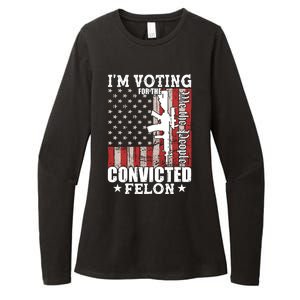 Im Voting For The Convicted Felon We The People Usa Flag Womens CVC Long Sleeve Shirt