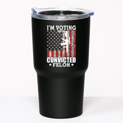 Im Voting For The Convicted Felon We The People Usa Flag Tumbler