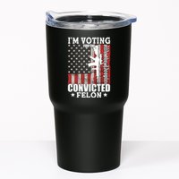 Im Voting For The Convicted Felon We The People Usa Flag Tumbler