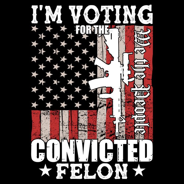 Im Voting For The Convicted Felon We The People Usa Flag Mousepad