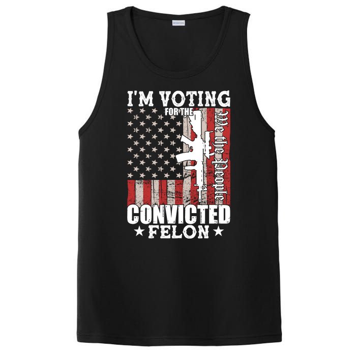 Im Voting For The Convicted Felon We The People Usa Flag PosiCharge Competitor Tank