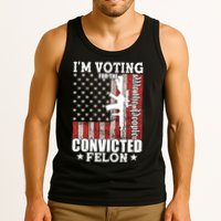 Im Voting For The Convicted Felon We The People Usa Flag Tank Top