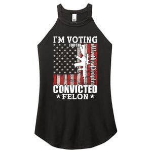 Im Voting For The Convicted Felon We The People Usa Flag Women's Perfect Tri Rocker Tank