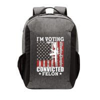Im Voting For The Convicted Felon We The People Usa Flag Vector Backpack