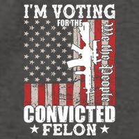 Im Voting For The Convicted Felon We The People Usa Flag Vector Backpack