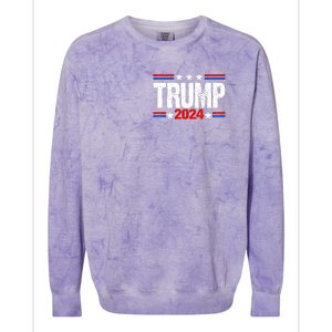 Im Voting For The Felon Trump 2024 Front Back Colorblast Crewneck Sweatshirt