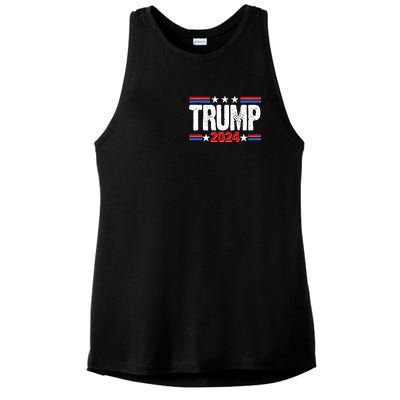 Im Voting For The Felon Trump 2024 Front Back Ladies PosiCharge Tri-Blend Wicking Tank