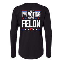 Im Voting For The Felon Trump 2024 Front Back Womens Cotton Relaxed Long Sleeve T-Shirt