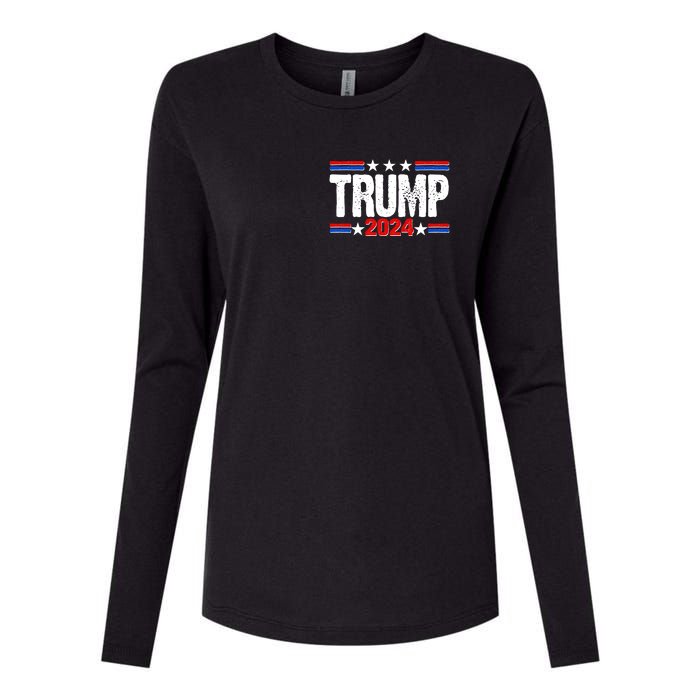 Im Voting For The Felon Trump 2024 Front Back Womens Cotton Relaxed Long Sleeve T-Shirt