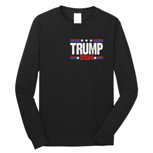 Im Voting For The Felon Trump 2024 Front Back Long Sleeve Shirt