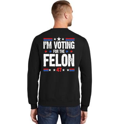 Im Voting For The Felon Trump 2024 Front Back Sweatshirt