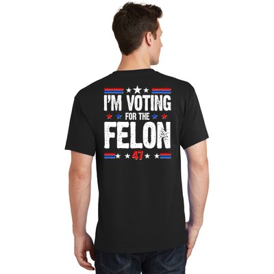 Im Voting For The Felon Trump 2024 Front Back T-Shirt