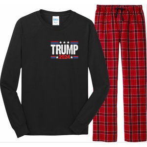 Im Voting For The Felon Trump 2024 Front Back Long Sleeve Pajama Set