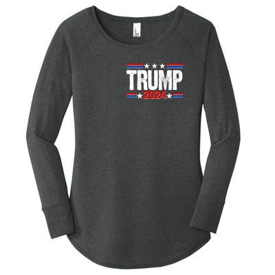 Im Voting For The Felon Trump 2024 Front Back Women's Perfect Tri Tunic Long Sleeve Shirt