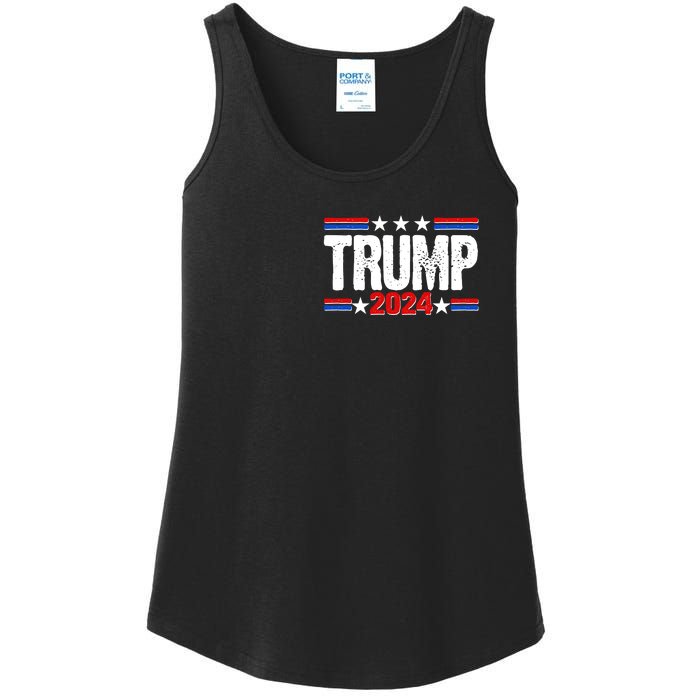 Im Voting For The Felon Trump 2024 Front Back Ladies Essential Tank