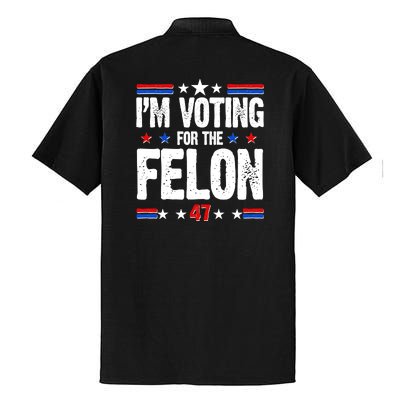 Im Voting For The Felon Trump 2024 Front Back Dry Zone Grid Polo