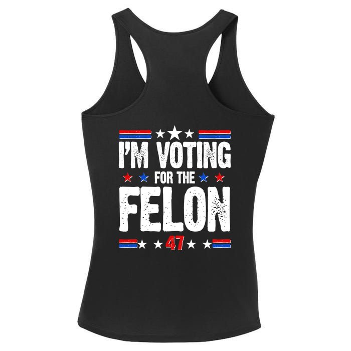 Im Voting For The Felon Trump 2024 Front Back Ladies PosiCharge Competitor Racerback Tank