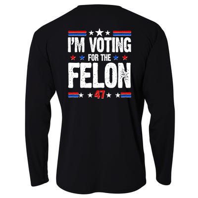 Im Voting For The Felon Trump 2024 Front Back Cooling Performance Long Sleeve Crew