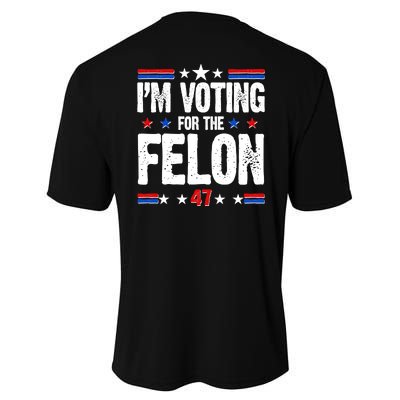 Im Voting For The Felon Trump 2024 Front Back Performance Sprint T-Shirt