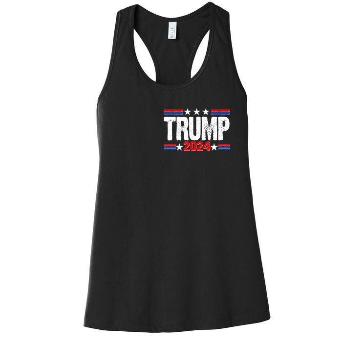 Im Voting For The Felon Trump 2024 Front Back Women's Racerback Tank