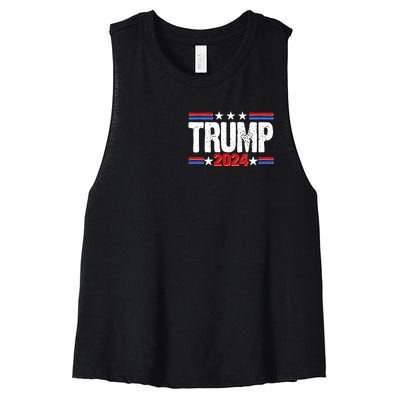 Im Voting For The Felon Trump 2024 Front Back Women's Racerback Cropped Tank