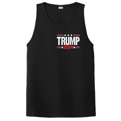 Im Voting For The Felon Trump 2024 Front Back PosiCharge Competitor Tank