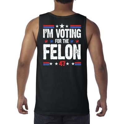 Im Voting For The Felon Trump 2024 Front Back Tank Top