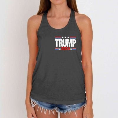 Im Voting For The Felon Trump 2024 Front Back Women's Knotted Racerback Tank