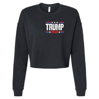 Im Voting For The Felon Trump 2024 Front Back Cropped Pullover Crew