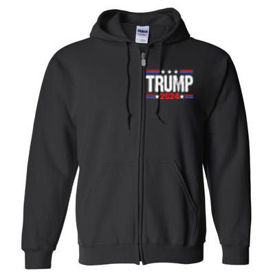 Im Voting For The Felon Trump 2024 Front Back Full Zip Hoodie