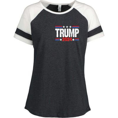 Im Voting For The Felon Trump 2024 Front Back Enza Ladies Jersey Colorblock Tee