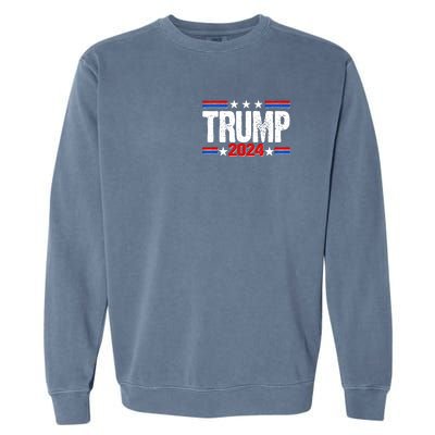 Im Voting For The Felon Trump 2024 Front Back Garment-Dyed Sweatshirt