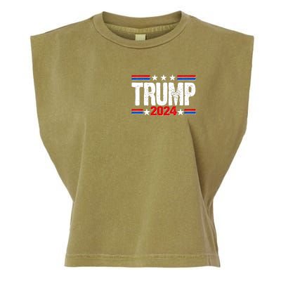 Im Voting For The Felon Trump 2024 Front Back Garment-Dyed Women's Muscle Tee