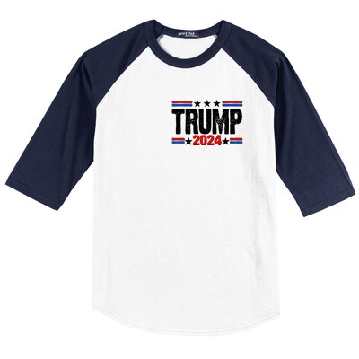 Im Voting For The Felon Trump 2024 Front Back Baseball Sleeve Shirt