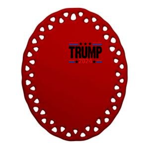 Im Voting For The Felon Trump 2024 Front Back Ceramic Oval Ornament